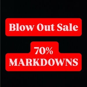Blow Out Sale Graphic - Red and White